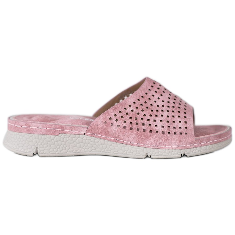 SHELOVET Pantofole leggere traforate rosa