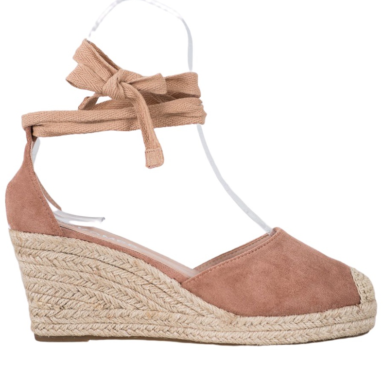 SHELOVET Espadrillas con zeppa rosa