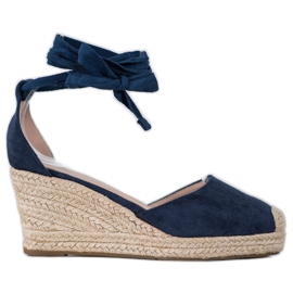 SHELOVET Espadrillas con zeppa blu