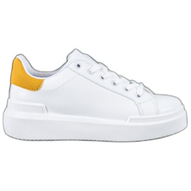 Renda Sneakers bianche sulla piattaforma bianco