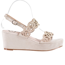 Aclys Sandali con zeppa beige