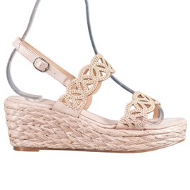 Aclys Sandali con zeppa marrone