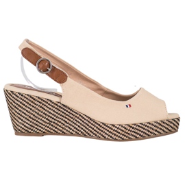 SHELOVET Sandali con zeppa classici marrone