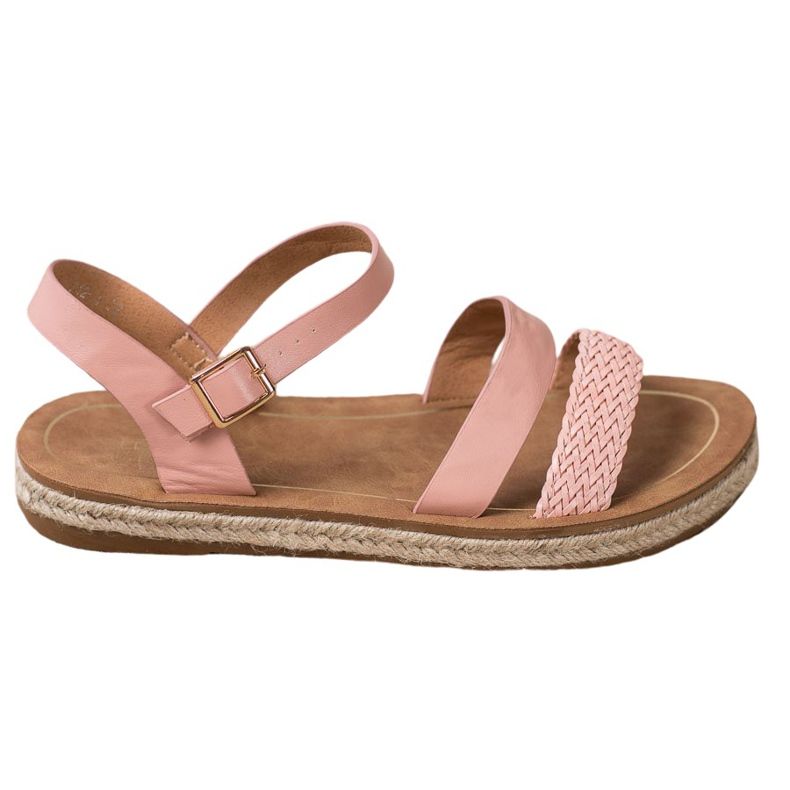 SHELOVET Sandali In Ecopelle Intrecciati rosa