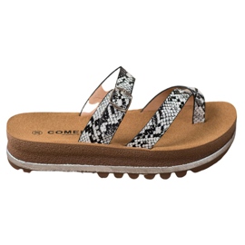 Comer Pantofole sulla piattaforma della moda multicolore