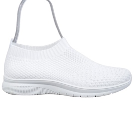SHELOVET Scarpe da ginnastica senza lacci bianca