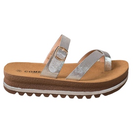 Comer Pantofole sulla piattaforma della moda grigio