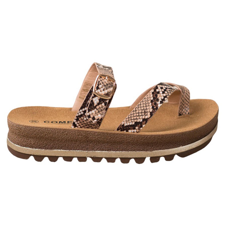 Comer Pantofole sulla piattaforma della moda multicolore
