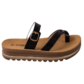Comer Pantofole sulla piattaforma della moda nero