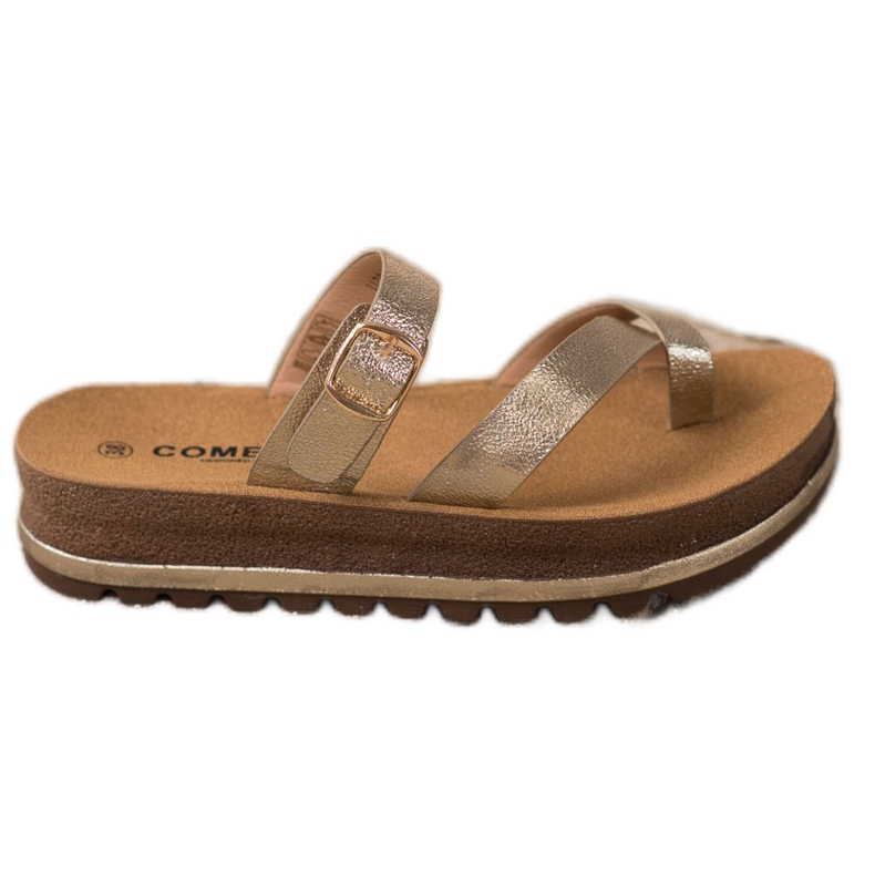 Comer Pantofole sulla piattaforma della moda giallo