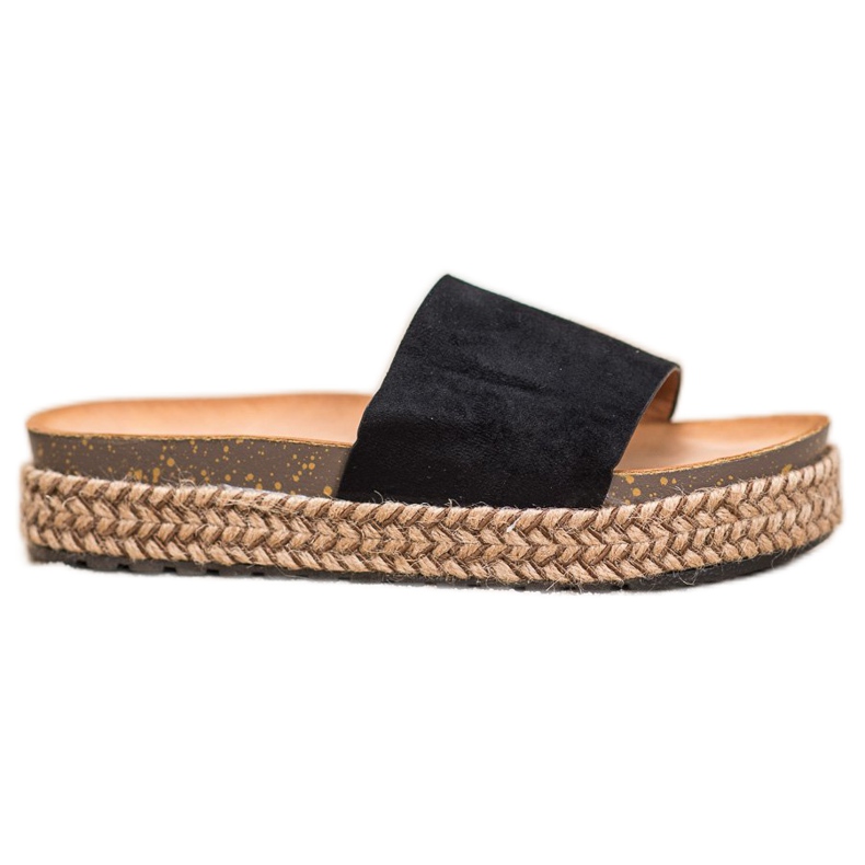 Comer Pantofole casual sulla piattaforma nero