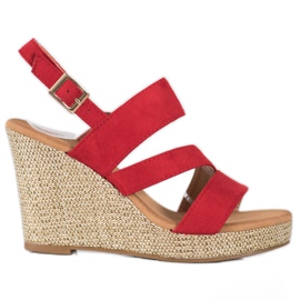 Small Swan Sandali rossi sulla zeppa rosso