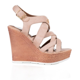 Comer Sandali con zeppa alla moda beige