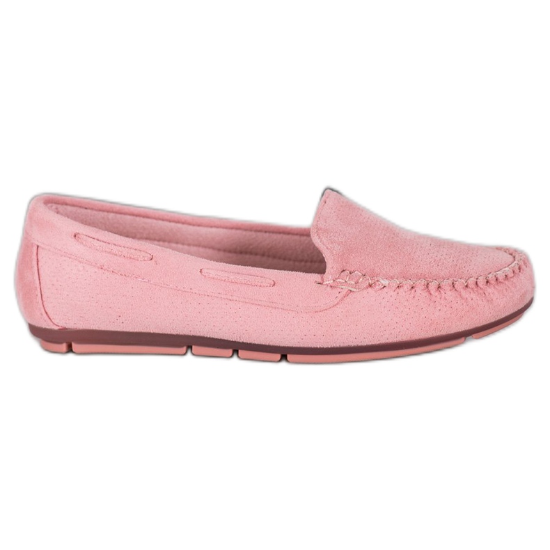 Clowse Mocassini in pelle scamosciata rosa