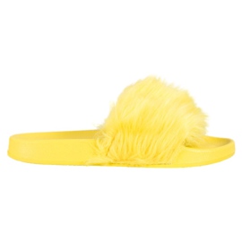SHELOVET Pantofole In Gomma Con Pelliccia giallo