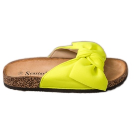 Seastar Pantofole Al Neon Con Fiocco giallo