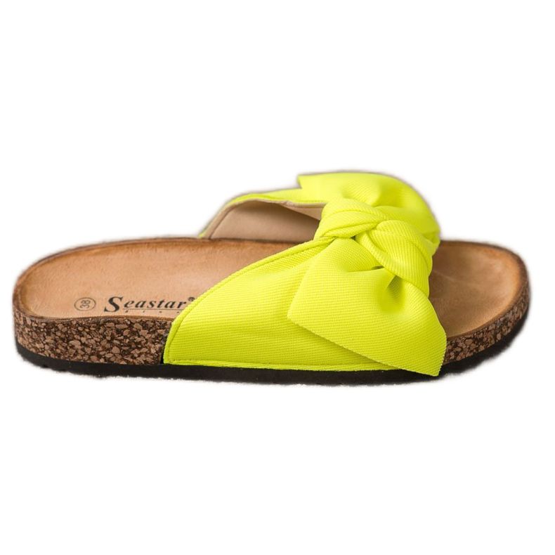 Seastar Pantofole Al Neon Con Fiocco giallo