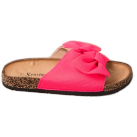 Seastar Pantofole Al Neon Con Fiocco rosa