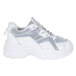 Sweet Shoes Scarpe da ginnastica legate bianco grigio