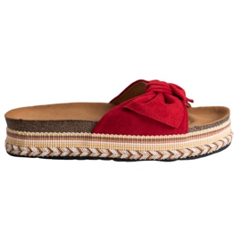 SHELOVET Pantofole alla moda sulla piattaforma rosso