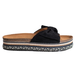 SHELOVET Pantofole alla moda sulla piattaforma nero