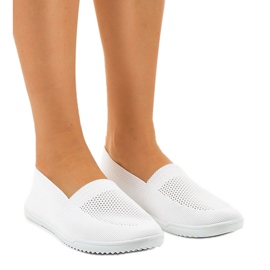 Sneaker slip-on in lycra GF-HJS13-5 bianca bianco