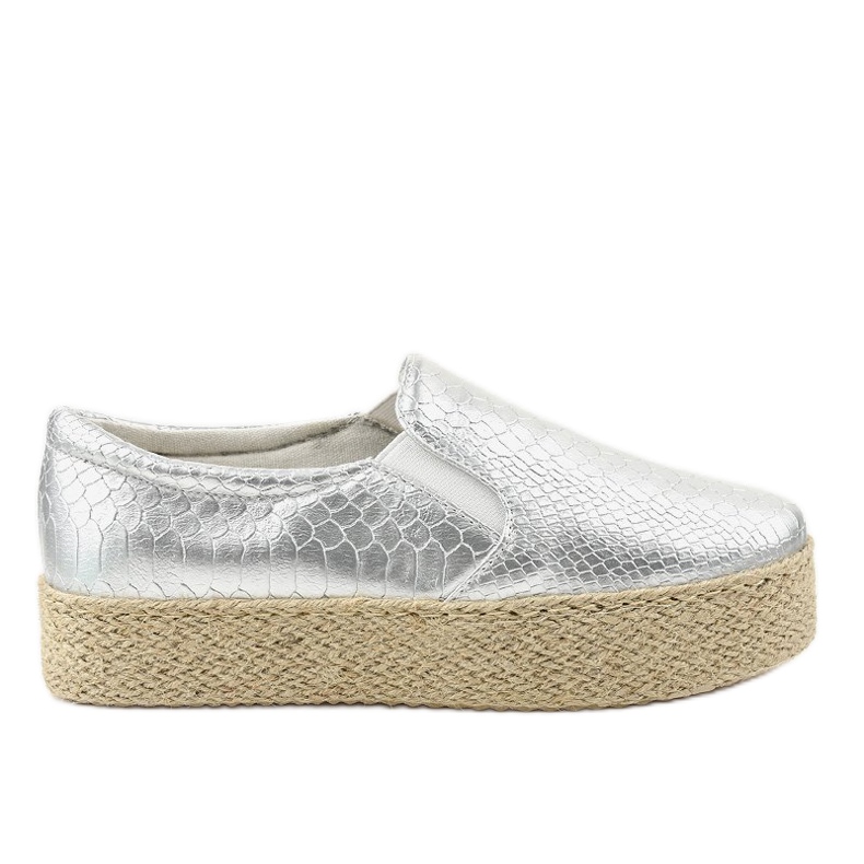 Espadrillas slip-on argento 6140 grigio