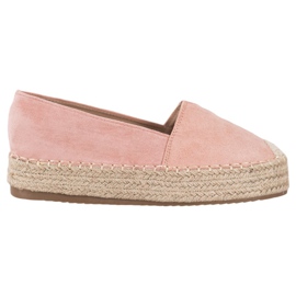 SHELOVET Espadrillas sulla piattaforma rosa