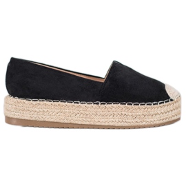 SHELOVET Espadrillas sulla piattaforma nero