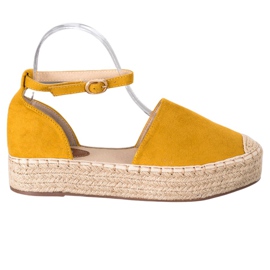 SHELOVET Espadrillas con fibbia giallo