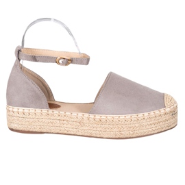 SHELOVET Espadrillas Con Fibbia grigio
