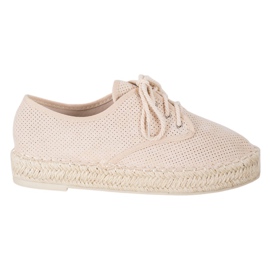 SHELOVET Espadrillas in camoscio marrone