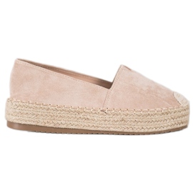 SHELOVET Espadrillas sulla piattaforma marrone