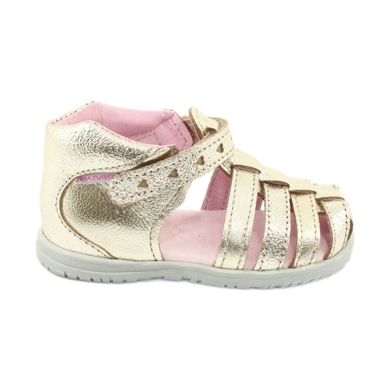 Sandali Mazurek 245 in pelle oro d'oro