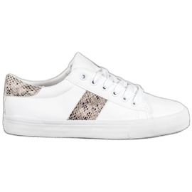 SDS Scarpe sportive su suola spessa bianca