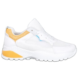 SHELOVET Sneakers Con Inserti Arancio Brillante bianco arancia