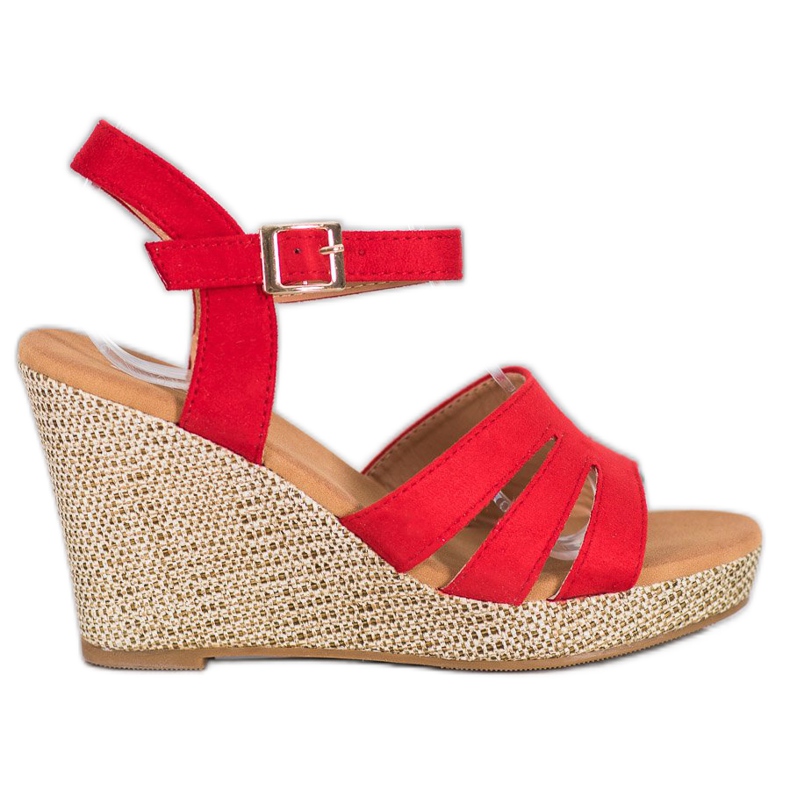 Small Swan Sandali con zeppa classici rosso