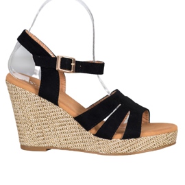 Small Swan Sandali con zeppa classici nero