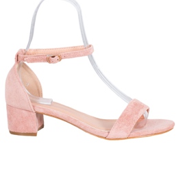 Small Swan Sandali con tacco basso rosa
