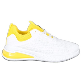 SHELOVET Scarpe da ginnastica sportive bianco giallo