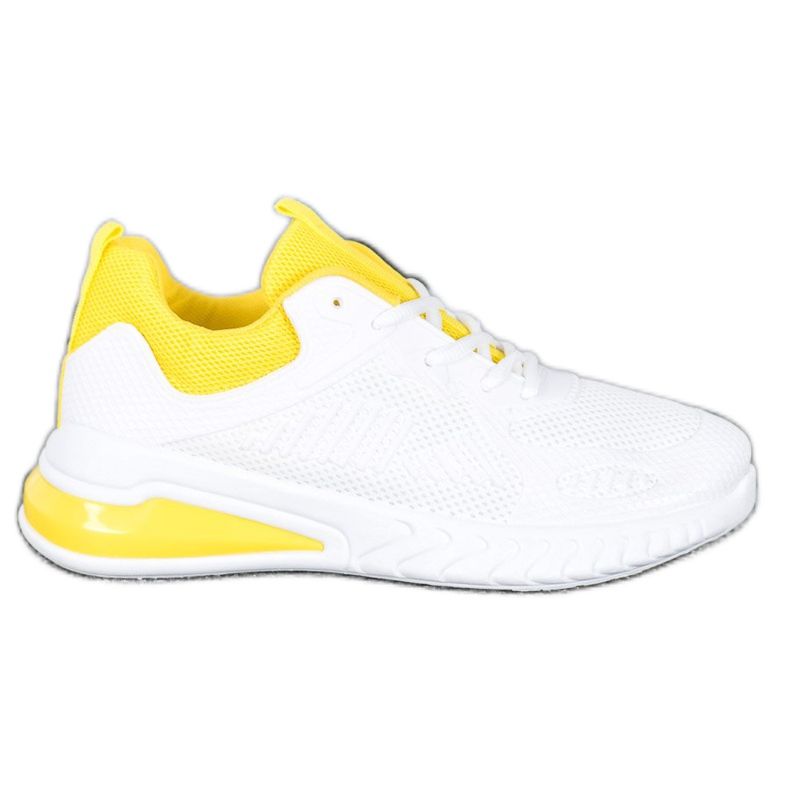 SHELOVET Scarpe da ginnastica sportive bianca giallo