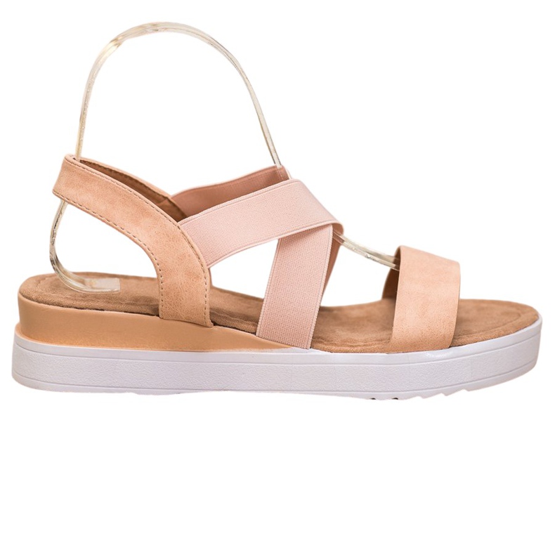 SHELOVET Sandali Cipria Con Elastici marrone rosa