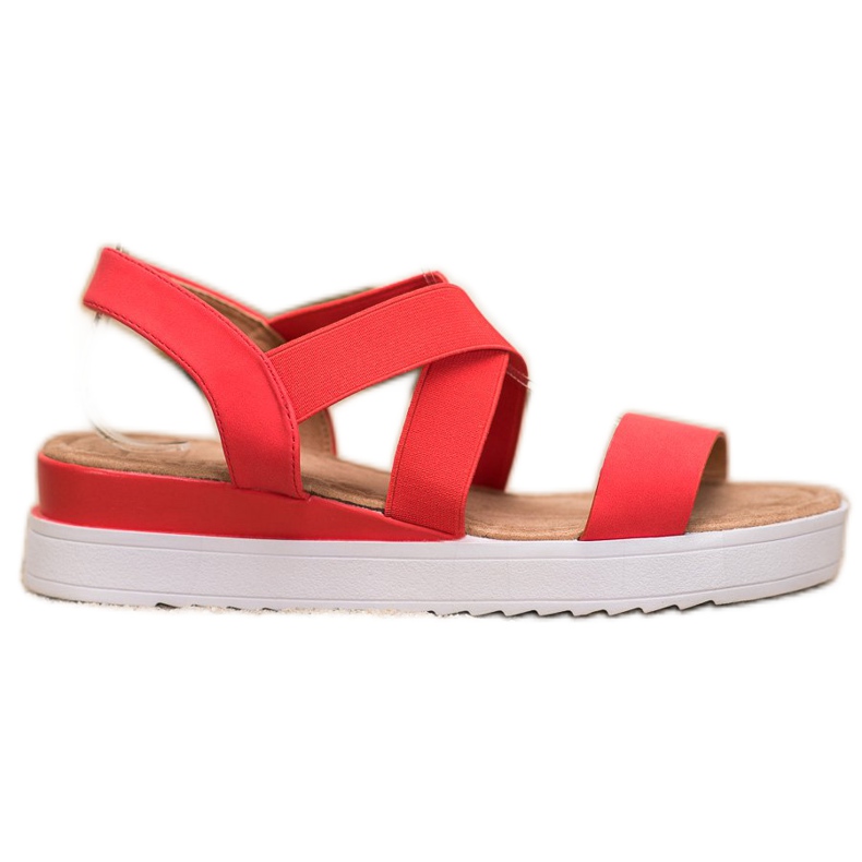 SHELOVET Sandali rossi con elastici rosso