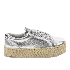 Espadrillas allacciate argento 6220 grigio