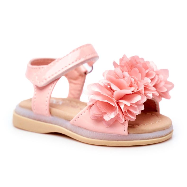 FRROCK Sandali Per Bambini Con Velcro Rosa Incandescente Milena