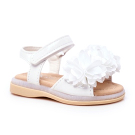 FRROCK Sandali Per Bambini Con Velcro Glowing White Milena bianca