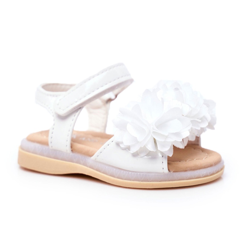 FRROCK Sandali Per Bambini Con Velcro Glowing White Milena bianca