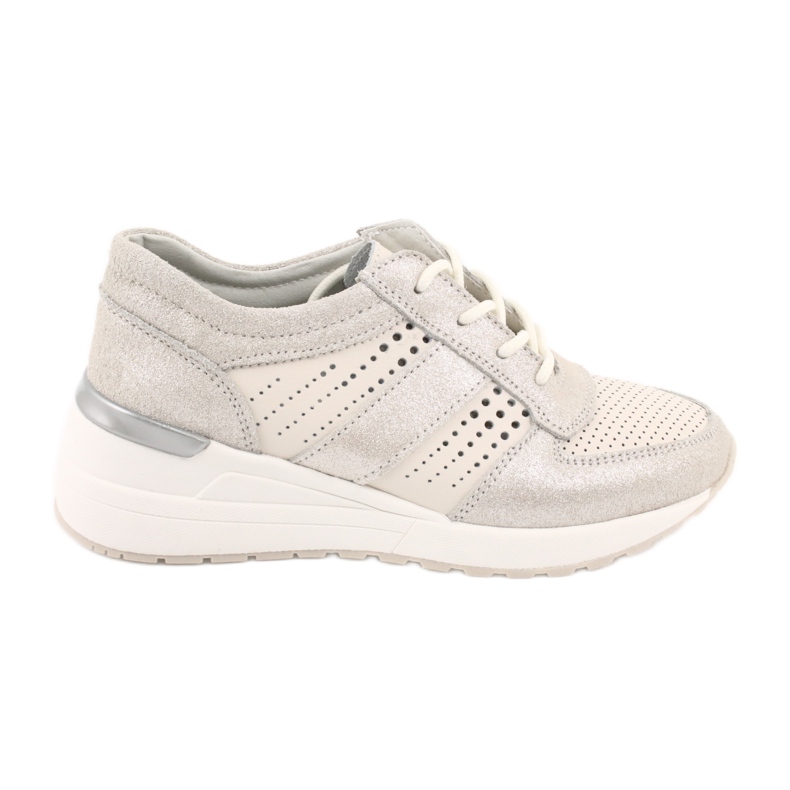 Jezzi Comode scarpe sportive sulla zeppa 20PB08-1641 beige