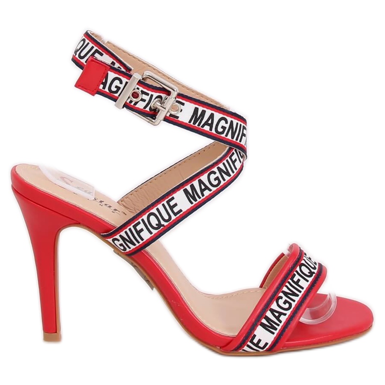 Sandali rossi su tacco alto LL-170P Red rosso