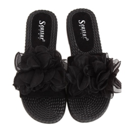 Pantofole nere da donna nere YQ227 Black nero
